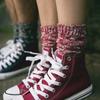 3 Pairs Women Winter Wool Cable Knit Crew Knee High Boot Socks,Size 5-11#W919 (Polyester Blend, Color B03) view 3