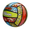 WILSON Ocean Graffiti Outdoor Recreation Volleyball - Official Size, Green/Orange/Blue view 2