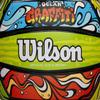 WILSON Ocean Graffiti Outdoor Recreation Volleyball - Official Size, Green/Orange/Blue view 3