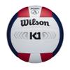 WILSON K1 Silver Indoor Game Volleyball - Official Size, Red/White/Navy view 1