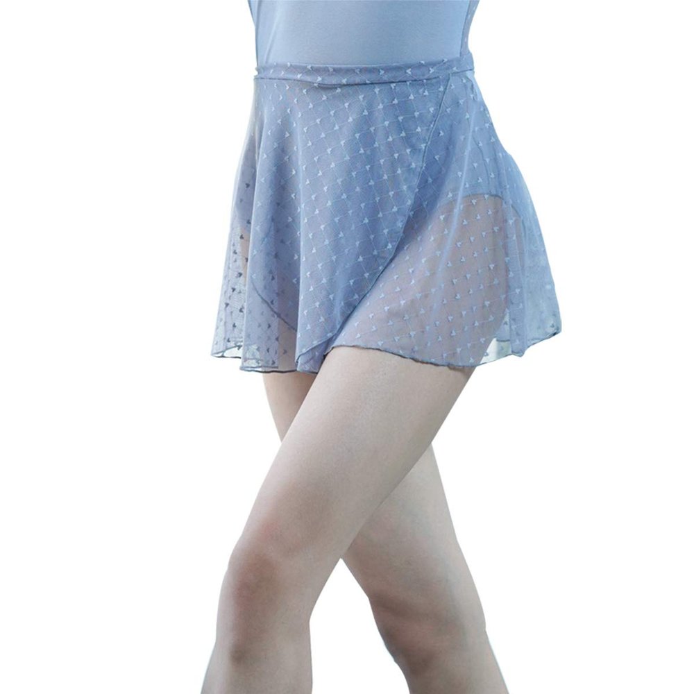 119143003 Baiwu DanceGirls Dance Mesh Skirt Wrap Ballet Skirt (Medium, Ice Blue)