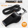 Frienda Black Lanyard Plastic Whistles Referees Fans Cheer Student Whistles Emergencies Survival Whistles Bulk (100 Pcs) view 2