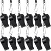 Frienda Black Lanyard Plastic Whistles Referees Fans Cheer Student Whistles Emergencies Survival Whistles Bulk (100 Pcs) view 3