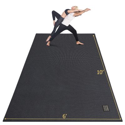 GXMMAT Large Yoga Mat 12'x6'/10'x6'/6'x8'(7mm), Extra Thick Workout Mats for Home Gym Flooring, Ultra Comfortable Non-Slip Quick Resilient Barefoot Wide Exercise Mat for Pilates, Stretching,Meditation
