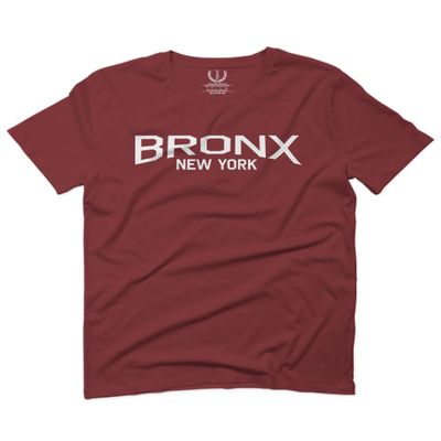 0232. Vintage New York Bronx NYC Street wear for Men T Shirt (Maroon, 2X Largel)