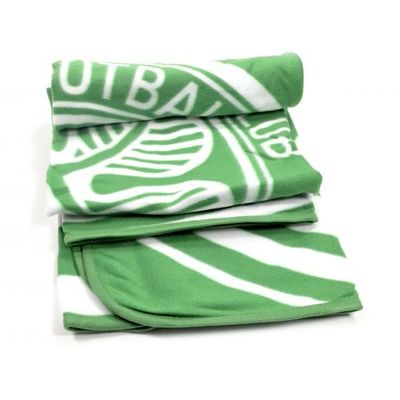 Celtic FC Fleece Blanket (One Size) (Green/White)