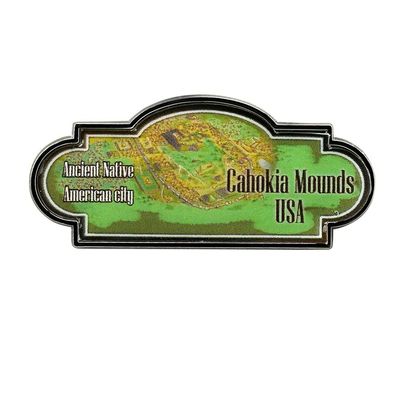 Collectible Novelty Pin for Backpack, Scarf - Made From Jeweler Class Metal - Spartan and the Green Egg Explorer Pin Series: Cahokia Mounds, USA (97)