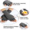 SATINIOR 4 Pairs Winter Fingerless Gloves for Women Half Finger Typing Gloves with Long Wrist Cuff Knit Fingerless Mittens for Women (Black,Dark Grey) view 2