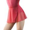 Baiwu Dance 119143003 Girls Dance Mesh Skirt Wrap Ballet Skirt (Medium, Watermelon Red) view 1