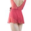 Baiwu Dance 119143003 Girls Dance Mesh Skirt Wrap Ballet Skirt (Medium, Watermelon Red) view 2