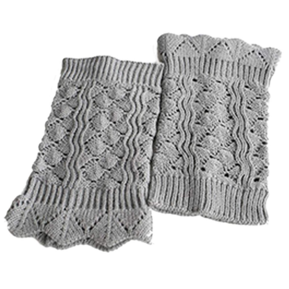 LeJulyeekay Women's Leg Warmer Short Boots Socks Crochet Knit Boot Cuffs Cover Topper Socks