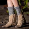 LeJulyeekay Women's Leg Warmer Short Boots Socks Crochet Knit Boot Cuffs Cover Topper Socks view 2