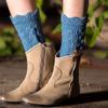 LeJulyeekay Women's Leg Warmer Short Boots Socks Crochet Knit Boot Cuffs Cover Topper Socks view 3