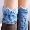 LeJulyeekay Women's Leg Warmer Short Boots Socks Crochet Knit Boot Cuffs Cover Topper Socks view 4