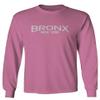 0232. Vintage New York Bronx NYC Street wear Men's Long Sleeve t Shirt (Pink 2X Large) view 1