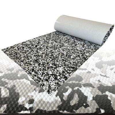 CHURERSHINING Boat Flooring EVA Foam Boat Decking Camo Marine Carpet Faux Teak Sea Decking Mat Non-Slip Self Adhesive Flooring Sheet for Motorboat Yacht RV Kayak Surfboard 94x35