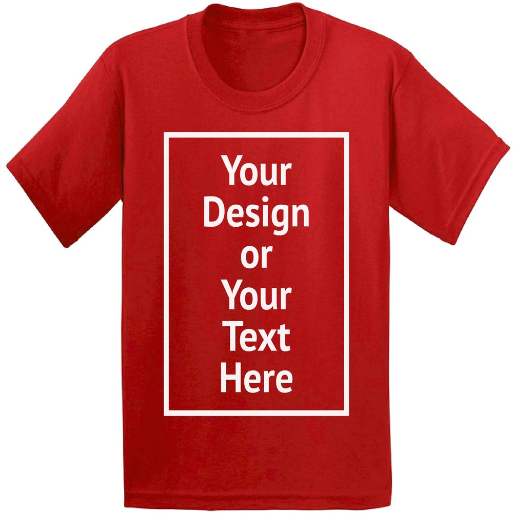 Custom Baby Shirt Baby Boys Baby Girls Personalized Text T-Shirt Front/Back Print Red 24M