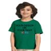 Custom Shirt Toddlers Boys Girls Personalized Text T-Shirt Front/Back Print Green 2T view 1