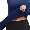 baleaf Women's Thermal Shirts Long Sleeve Workout Tops Running Athletic Zipper Pocket Fleece Lined Cold Weather Gear Winter Thumbholes Navy XXL view 3