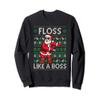 Floss Like A Boss Flossing - Santa On Ugly Christmas Sweater Sweatshirt view 1