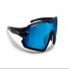 Bertoni Sport Sunglasses Cycling MTB Running Ski Golf Sport Sunglasses Cycling MTB Running Ski Golf Removable Sport Prescription Carrier Included mod. mod. QUASAR (Black/Blue Mirror) view 1