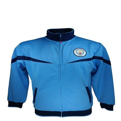 Icon Sports Manchester City F.C. Full-Zip Track Jacket (X-Large) Light Blue/Dark Blue