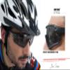 BERTONI Sport Sunglasses Cycling MTB Running Ski Golf Removable Sport Prescription Carrier Included mod. QUASAR (Black/Photochromic Polarized) view 4