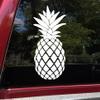 Minglewood Trading White - Pineapple Vinyl Decal - Ananas Trees Tropical Fruit - Die Cut Sticker - 12w x 6h inches view 2