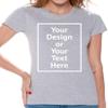 Awkward Styles Personalized Shirt Women DIY Your Own Photo Image or Text Custom T-Shirt Front/Back Print Grey S view 1