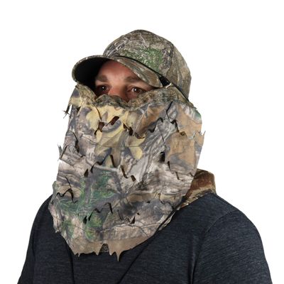 BunkerHead 3D Leafy and Cotton Camo Head Concealment System, Real Tree Xtra, SY-RT-XT-3C