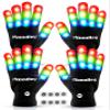 The Noodley 2 Pair Kids LED Light Up Gloves Gifts for Children Boys and Girls Glow Christmas Stuffer Boy Toys view 1