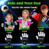 The Noodley 2 Pair Kids LED Light Up Gloves Gifts for Children Boys and Girls Glow Christmas Stuffer Boy Toys view 3