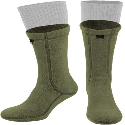 281Z Military Warm 8 inch Boot Liner Socks - Outdoor Tactical Hiking Sport - Polartec Fleece Winter Socks (X-Large, Olive Green)