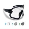 Bertoni Sport Sunglasses Cycling MTB Running Ski Golf Sport Sunglasses Cycling MTB Running Ski Golf Removable Sport Prescription Carrier Included mod mod. QUASAR (Black/Photochromic) view 1