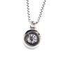 Engraved Compass Necklace, Navigation Compass Necklace for Women Men Best Friends, Fashion Festival Gift Wrap, Silver view 2