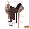 HILASON Western Horse Treeless Trail Barrel American Leather Saddle | for Horses view 2