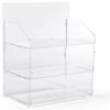 Displays2go Countertop Acrylic Display Case, 3-Tier  Clear (ACKNDSQLG) view 1