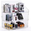 Displays2go Countertop Acrylic Display Case, 3-Tier  Clear (ACKNDSQLG) view 3