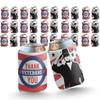 VictoryStore Veterans Day Can Coolers  Patriotic Thank You Veterans Drink Sleeves  Set of 24  12oz Can & Bottle Coolers  Reusable Foam Beverage Sleeves for Military Holidays & Events view 1