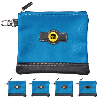 Clip Wipes Marine Golf Valuables Pouch with Zipper (Blue-OOH RAH)