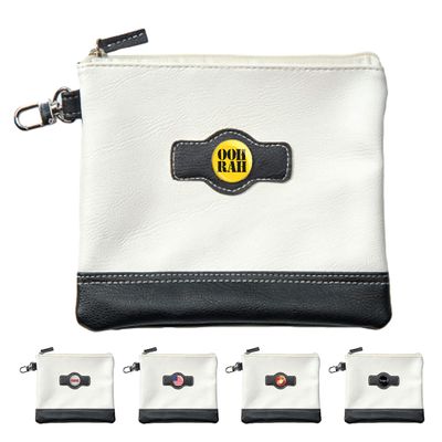 Clip Wipes Marine Golf Valuables Pouch with Zipper (White-OOH RAH)