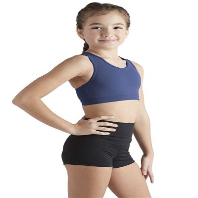 Liakada Girls Stylish & Supportive Basic Sports Bra with Integrated Bra Shelf Liner Dance, Gym, Yoga, Cheer! (Yout X-Large, Navy)