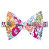 Spring Notion Men's Cotton Floral Print Bow Tie, 30-Blue/Red view 1