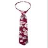Spring Notion Boys' Cotton Floral Skinny Zipper Tie, Burgundy Small view 1