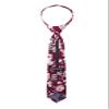 Spring Notion Boys' Cotton Floral Skinny Zipper Tie, Burgundy Small view 2