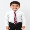 Spring Notion Boys' Cotton Floral Skinny Zipper Tie, Burgundy Small view 4