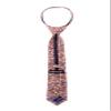 Spring Notion Boys' Cotton Floral Skinny Zipper Tie, Brown Large view 2