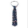 Spring Notion Boys' Cotton Floral Skinny Zipper Tie, Navy/Orange Small view 2