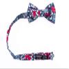 Spring Notion Men's Cotton Floral Print Bow Tie, 42-Blue/Red view 3