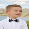 Spring Notion Boys' Cotton Floral Bow Tie, 35-Navy/Orange Medium view 3